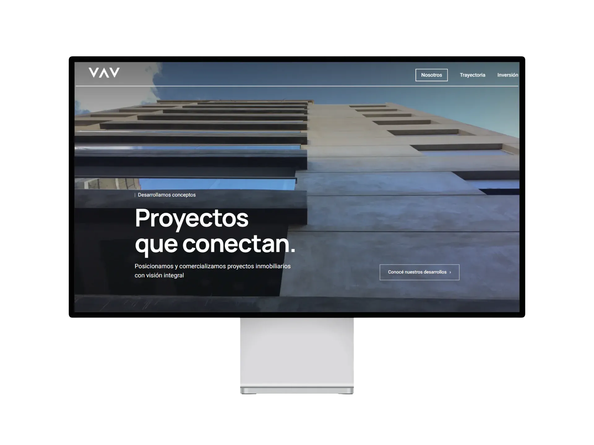 Landing page de un solo objetivo, vista en desktop